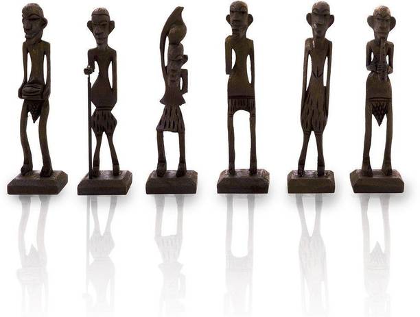 Shreemangalammart Antique African Zulu Tribal Men Handmade Gift -186 डेकोरेटिव शोपीस  -  5 cm