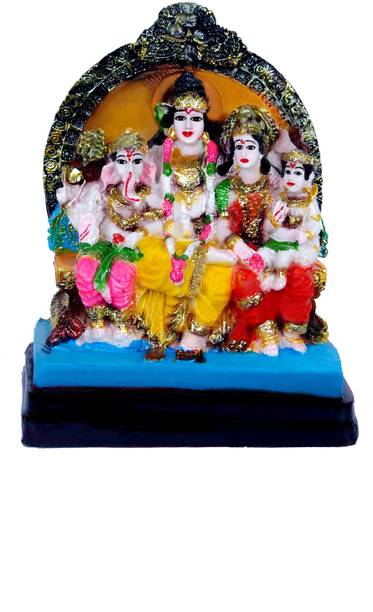 Maankind Shiv Parivar God Idol,Shiv Parivar God Murti Figurine Religious Pooja Gift items and Murti for Mandir/Temple/Home/Office Decorative Showpiece  -  20 cm