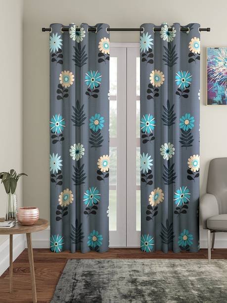 Cortina 210 cm (7 ft) Door Polyester Curtain (Pack Of 2)