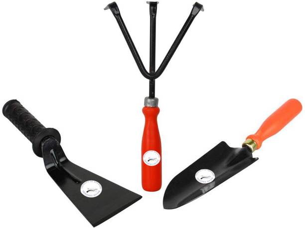 Kenware Garden Tools Set of 3 Trowel, Cultivator, & 1 Khurpi For Gardening Premium Tools kit Trowel Set Heavy Garden Tool Kit