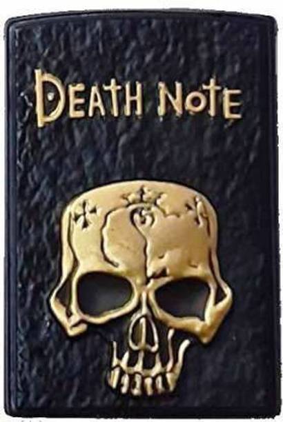 BENOJ 100% BRAND NEW Refillable Death Note Skull Design Windproof Gas Flame CIGARETTE LIGHTER (BLACK) Death Note Skull Design Refillable Windproof Gas Flame cigarette pocket lighter Pocket Lighter