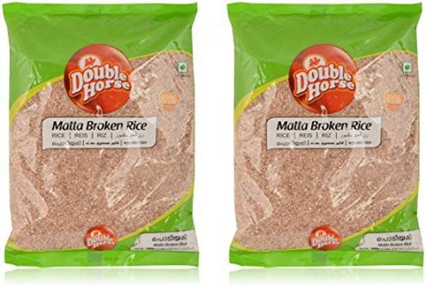 Double Horse Matta Broken Rice 500g(Pack of 2) |Brown Broken Rice Brown Jyothi Rice (Broken Grain, Boiled)