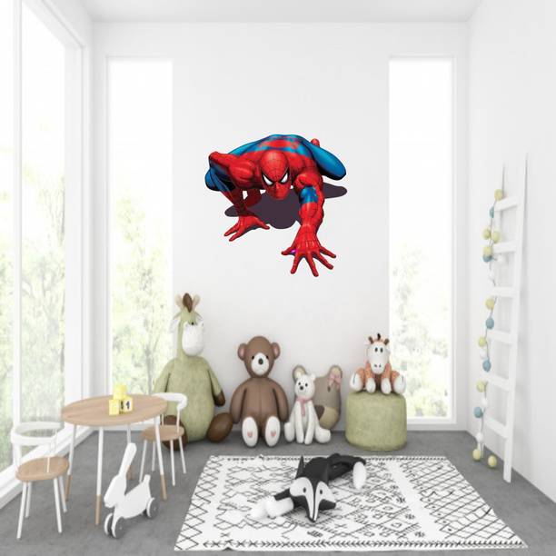 Creatick Studio 50 cm Spiderman Spider Sense Wall Sticker | Decorative Wall Sticker for Living Room, Bedroom, Office, Hall and Home Decor _AS619 Self Adhesive Sticker