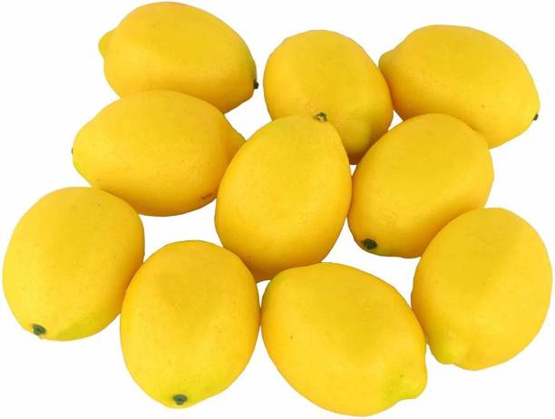 snehatrends 12 PCS Artificial Bright Color Thermocol Lemon Fake Fruit for Home Kitchen Cabinet Wedding Party Decoration Photography Decoration Artificial Fruit