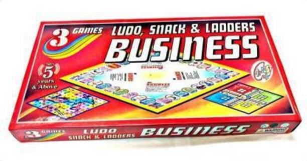 TECHNOHOLIC 3 in 1 LSB Game ( Ludo, Snakes & Ladders and Business ) Educational Board Game Party & Fun Board Game