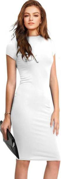 Women Bodycon White Dress Price in India