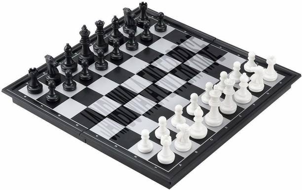 hinik magnetic educational chess board set folding travel toys kids adults 10 inch black color games