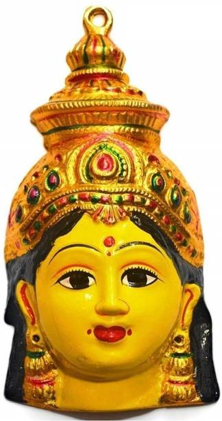 snehatrends Cute Varahalakshmi/Varamahalakshmi Metal face 7 inch Yellow Color Pack of 1 Decorative Showpiece  -  17.78 cm