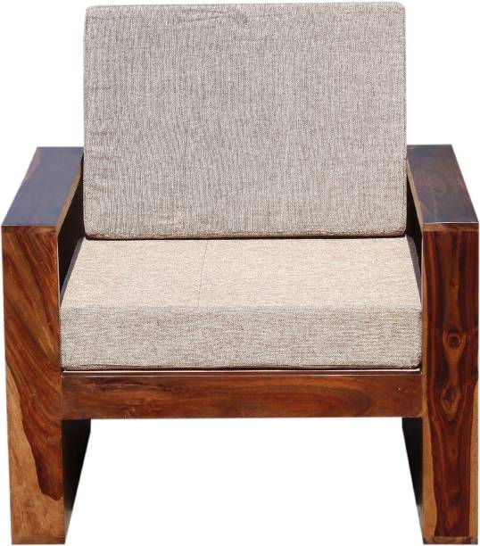 Balaji Wooden Wooden Fabric 1 Seater  Sofa