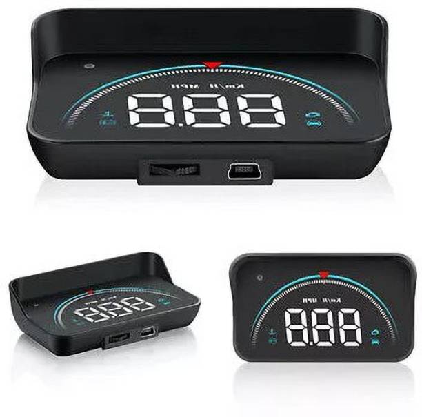 upwade 3.6" HD Car HUD Heads Up Display Speed Warning Fuel Consumption OBD2 OBDII EUOBD for Safety Fresh Driving Model M8 Digital Speedometer