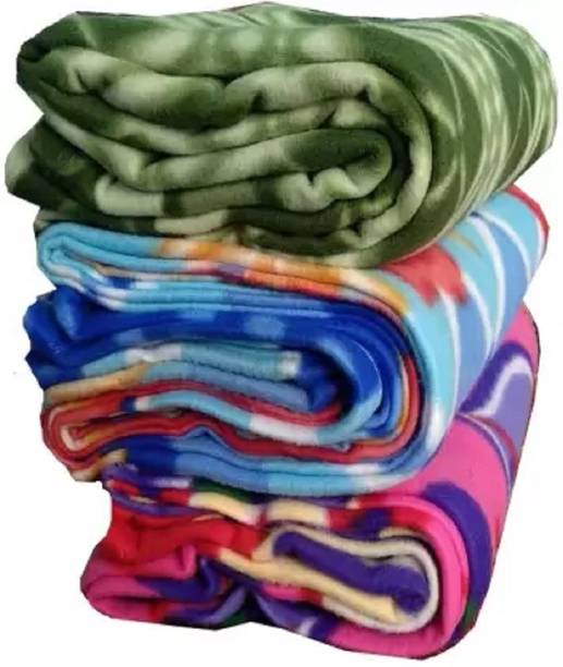 Hercai Floral Single Fleece Blanket for  Mild Winter