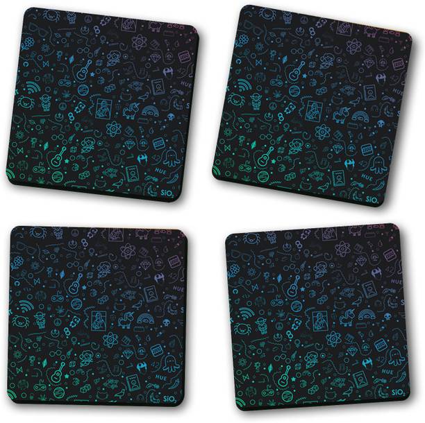 Ashvah Square Wood Coaster Set