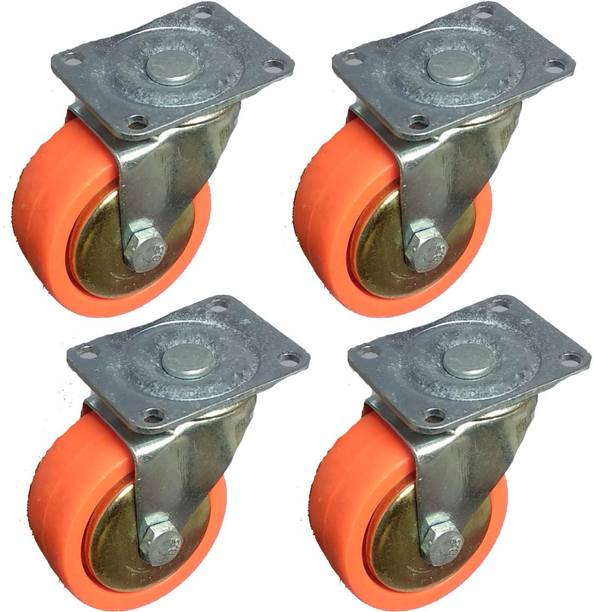 NRT 360 DEGREE ORANGE SINGLE ROTATING TROLLEY WHEEL Appliance Furniture Caster