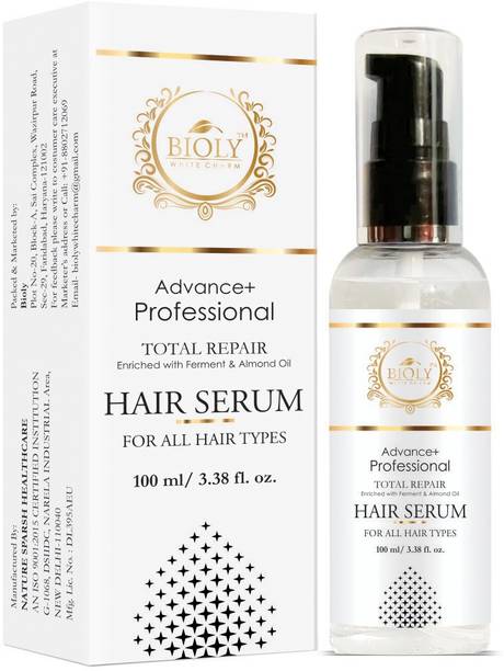 Bioly Advance+Professional Total Repair Hair Serum Enriched with Ferment and Almond Oil For Silky Smooth Hair, Tangle Free and Frizz Free Hairs
