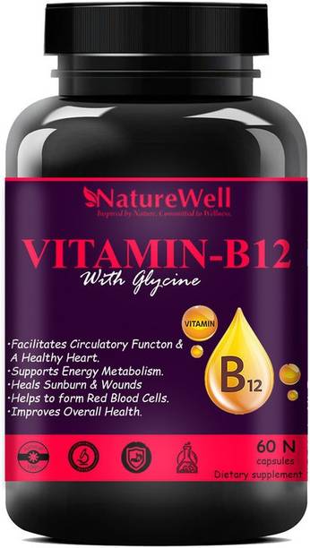 Naturewell B-Complex Vitamins-B12, B1, B2, B3, B6, Biotin B-Complex (60N Red)Premium