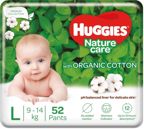 Huggies Nature Care Diapers with organic cotton - L