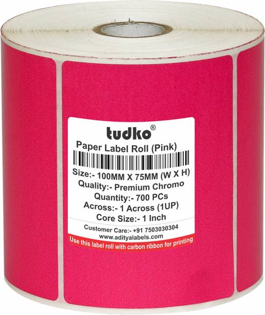 tudko 100 mm X 75 mm Chromo Self Adhesive Paper Label