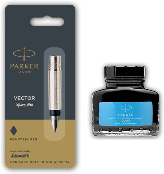 PARKER Vector spare Nib with Blue Ink Bottel Fountain Pen