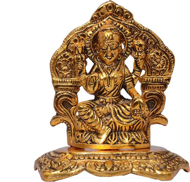 Vaah Handicraft Metal Laxmi Murti Decorative Showpiece  -  12 cm