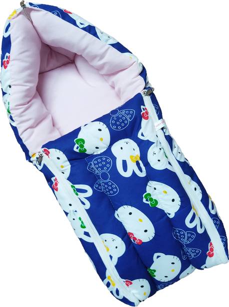 MOM & SON New Born Baby 2 in 1 Baby's Sleeping and Carry Bag (0-7 Months) (Sky Blue) Sleeping Bag