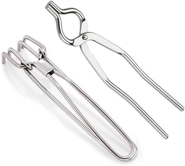 IKIS 1pc Wire Lifter and 1pc pakkad Premium Quality of Stainless Steel Wire Tong Pincers - Sandasi - Sansi - Heavy Kitchen Tool 1pc Wire Lifter and 1pc pakkad Premium Quality of Stainless Steel Wire Tong Pincers - Sandasi - Sansi - Heavy Kitchen Tool 20 cm Utility Pakkad Set