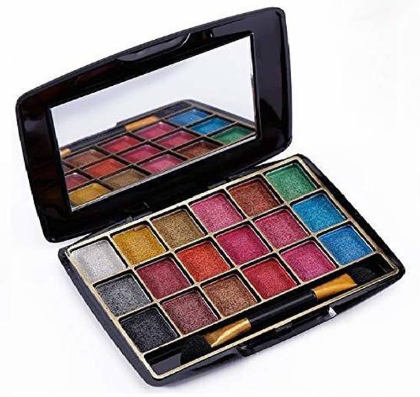 FOZZBY 18 Color Glitter Eyeshadow, Contains Brush Provides Shimmer And Shine Pressed16G 16 g