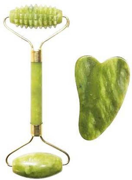 Nasmodo JADE ROLLER Jade roller and gua sha set face and facial massager jade stone massager tool for women Massager