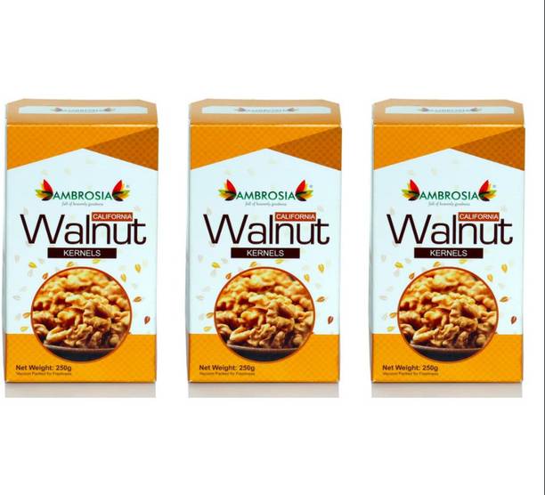 AMBROSIA CALIFORNIA WALNUT KERNELS 750gm (PACK 3*250gm) Walnuts