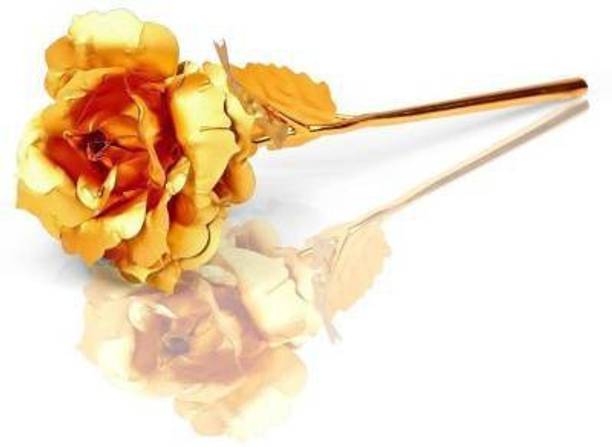 Daily Fest Golden Rose Gold Rose Artificial Flower