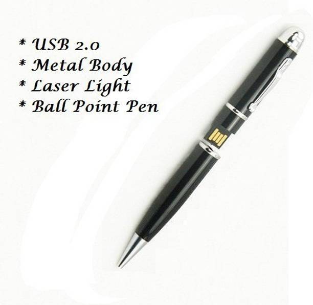 KBR PRODUCT 1+1 Combo Stylish Antique Ball Pen with Laser Light & Multi Use Function 32 Pen Drive Compatible with Gaming Console, Desktop Computer, Audio Player, Television, Laptop USB 2.0 Metal Case