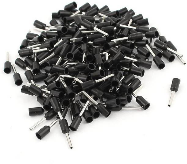 RPI SHOP 1.5 SQMM (E1508) Wire Ferrules Copper Crimp Connectors,Wire Crimping Tool Kit,Insulated Cord Pin End Terminal, Color Black Pack of 100 Pcs End Terminal Wire Connector