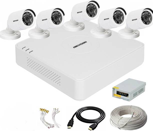 HIKVISION 8 Channal TURBO HD DVR 1080p 1Pcs,Outdoor Camera 2 MP 5Pcs,combo set Security Camera