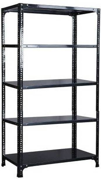 Rackchahiya Slotted Angle Rack CRC Sheet 5 Shelves Multipurpose Rack Dimension 12X24x60'' Luggage Rack