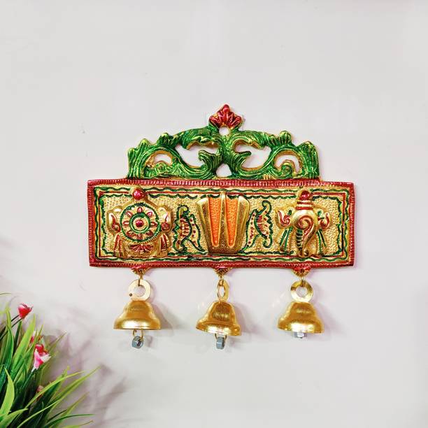 KridayKraft Tirupati Door Hanging Shankh Chakra Namah Latkan Meenkari Decorative for Home,Office & Room,also Gift for House Warming.... डेकोरेटिव शोपीस  -  15 cm