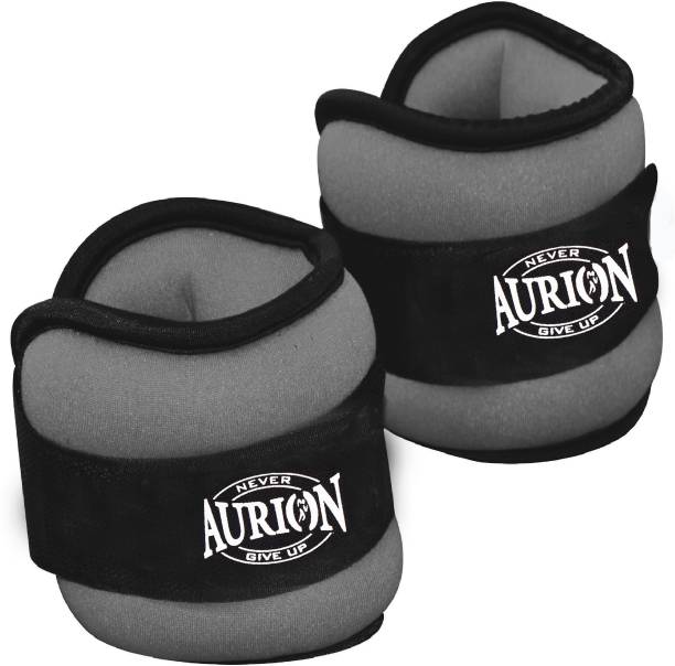 Aurion 1 KG X 2 Pro Quality Adjustable for Walking Running for Grey Ankle & Wrist Weight