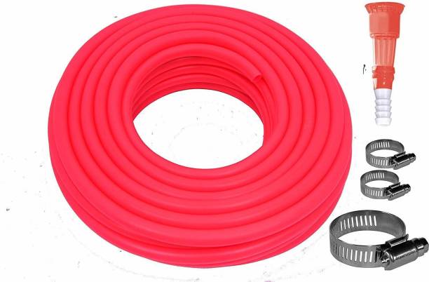 Aquamak 3/4 Inch (0.75 Inch) 30 Meter ( 100 FEET ) Double Layered Garden Water Hose Pipe With Accessories For Gardening , Car Washing , Bike Washing Hose Pipe