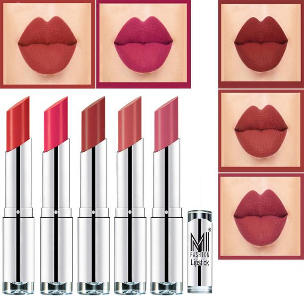 MI FASHION Pout-Perfect Creamy Matte Lipstick Set in 5 Vibrant Colours Code-071