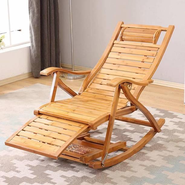 Urbancart Relax Bamboo Rocking Chair for Home Living Room and Outdoor Lounge with Easy Assembly Bamboo 1 Seater Rocking Chairs