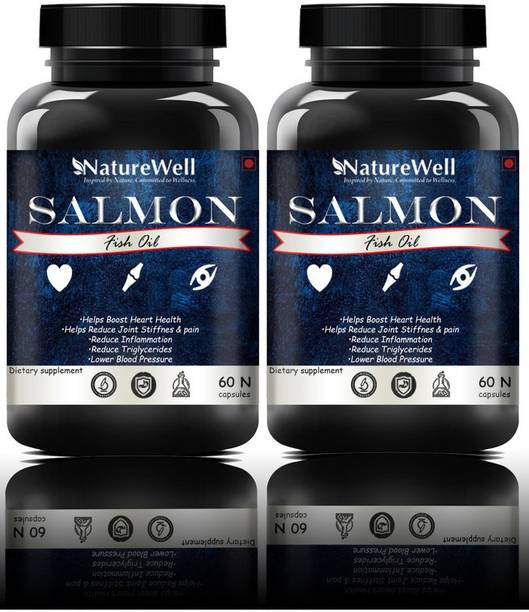 Naturewell Salmon Fish Oil 1000mg 660mg Omega 3 For brain, heart, joint (120N )DB