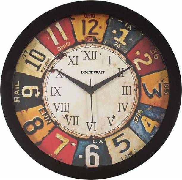 Dininecraft Analog 32 cm X 32 cm Wall Clock