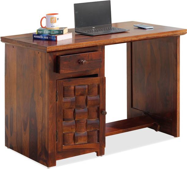 Sheesham Craft Nivora WithoutKeyboardTray,SmoothEdges,FloorProtector,NaturalColour,MatteFinish Solid Wood Workstation