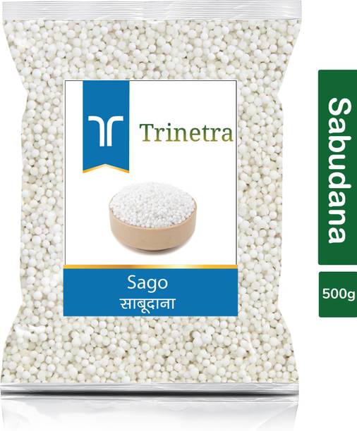 Trinetra Best Quality Sabudana (Sago)-500gm (Pack Of 1) Sago