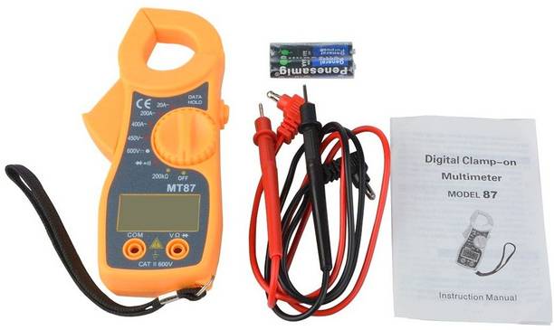 GoodsBazaar MT87 Mini Clamp Meter Electric Testing Measuring Instrument Hand Tool Power Tester Digital Multimeter