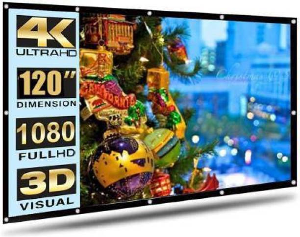 royality 8 Feet (W) x 6 Feet (H) Projector Screen 120 inch Diagonal 3D Supported 4K Projector Screen (Width 244 cm x 182.88 cm Height) Projector Screen (Width 184 cm x 244 cm Height)