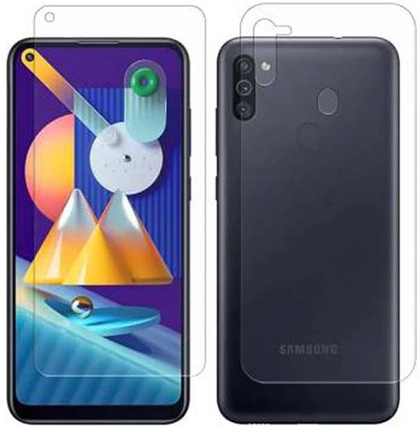 ISHANGEL Front and Back Screen Guard for samsung galaxy a11 Gorilla Hammer Proof, flexible fiber unbreakable Screen Protector, [Not a Tempered Glass]