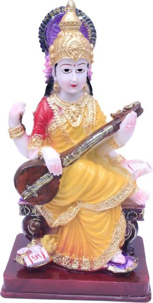 RichaSai Mata Saraswati idol,Saraswati Murti,Sarasawti Statue for mandir ,home temple Decorative Showpiece  -  20 cm