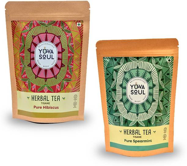 Yuva Soul Pure Hibiscus & Spearmint Tea Hibiscus Herbal Tea Pouch
