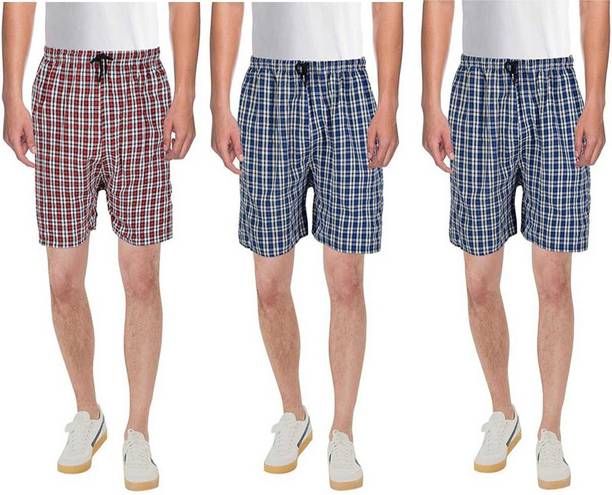 Pack of 3 Checkered Men, Boys Boxer