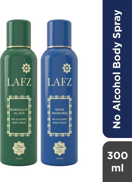 LAFZ Makhallat Al Aud & Rooh Mashariq, No Alcohol Deodorant | Long Lasting Body Spray  -  For Men