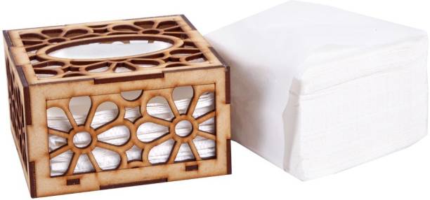 Nigura 1 Compartments wood tissue box